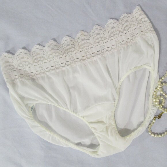 Olga Lacy Vintage Panties 7/L - Picture 2 of 9